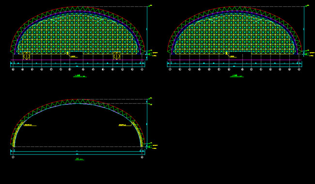 怀化跨度110米，拱高35_7米煤棚网架